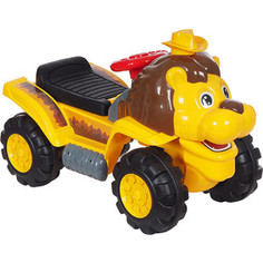 Каталка TOKIDS лев, баскетбольное кольцо + 3 мячика, 2 в 1, желтый yellow 605cm