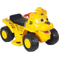 Электроминикар TOKIDS тигр, баскетбольное кольцо + 3 мячика,2 в 1, 6v/4ah, мотор 1*3w, желт yellow 606cbm