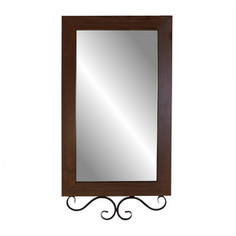 Зеркало навесное Мебелик Сартон 51 черный/средне-коричневый
