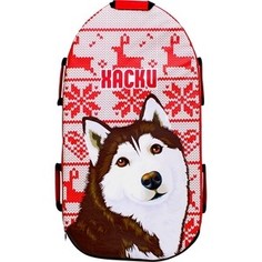 Санки-ледянки Барс SNOWKID Хаски цвет красный, 80 см. Bars