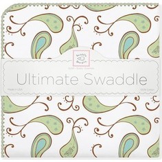 Фланелевая пеленка SwaddleDesigns для новорожденного Kiwi Paisley (SD-120KW)