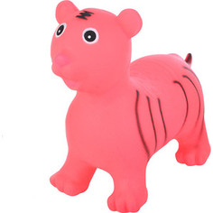 Прыгуны-животные Spring тигренок, pvc, с насосом, 60х30х50см, розовый 27