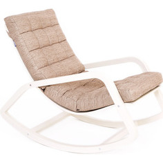 Кресло-качалка Мебелик Онтарио ткань миндаль, каркас бежевый