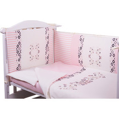 Комплект в кроватку BamBola 6пр. Сладкие сны Розовый 7