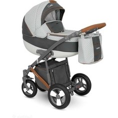 Коляска 2 в 1 Camarelo Canillo Cn-4 св. серый - т.серая эко кожа