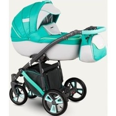 Коляска 2 в 1 Camarelo SUDARI SU-1 зелен.-сер.эко кожа