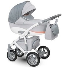 Коляска 2 в 1 Camarelo SIRION XSI-8 св. серый жаккард-серая кожа