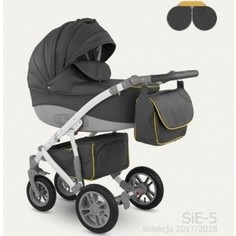 Коляска 2 в 1 Camarelo SIRION Eco SIE-5 т.серый, ЭКО КОЖА