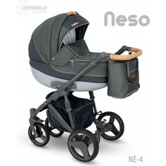 Коляска 2 в 1 Camarelo NESO NE-4 т. серая эко кожа-т. серый жаккард
