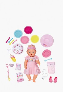 Кукла Zapf BABY born Интерактивная нарядная с тортом, 43 см