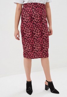 Юбка LOST INK PLUS PENCIL SKIRT IN PINK LEOPARD