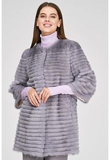 Норковая шуба без воротника Virtuale Fur Collection