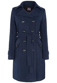 Двубортное пальто с поясом Neohit