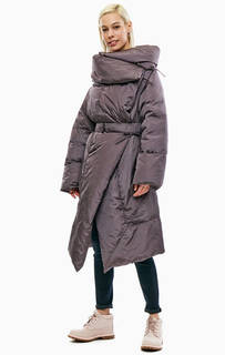 Длинный зимний пуховик с расклешенным низом Add