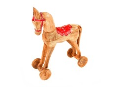 Декоративная лошадка christmas horse (enjoyme) красный 30.0x40.0x13.0 см.