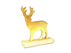 Украшение декоративное golden raindeer (enjoyme) золотой 18.0x22.0x5.0 см.