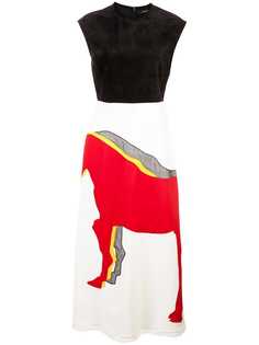 Derek Lam А-образное платье без рукавов с вышитой лошадью