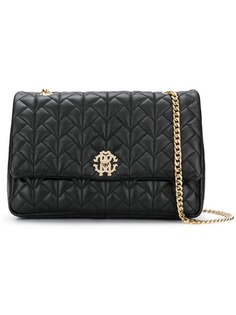 Roberto Cavalli logo quilted shoulder bag