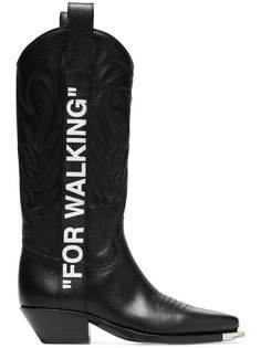 Off-White ковбойские сапоги "For Walking"