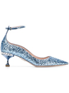 Miu Miu туфли-лодочки с заостренным носком и блестками