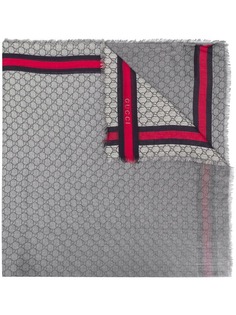 Gucci шарф с узором GG