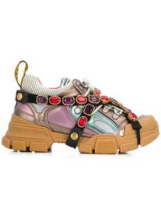 Gucci кроссовки с панельным дизайном