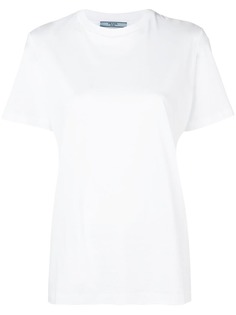 Prada футболка с заплаткой с логотипом