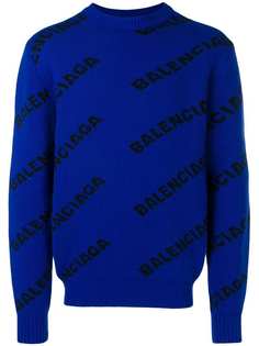 Balenciaga свитер жаккардовым логотипом