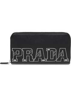 Prada кошелек с заплаткой с логотипом