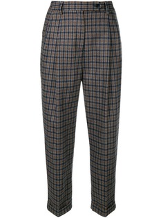 Brag-Wette checked cropped trousers