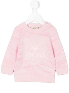 Kenzo Kids свитер с круглым вырезом с логотипом