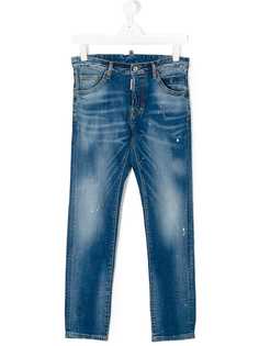 Dsquared2 Kids джинсы с эффектом потертости