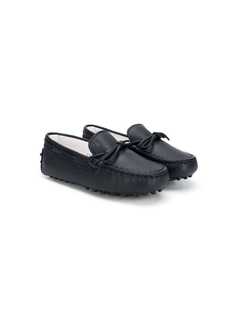 Tods Kids tie front loafers