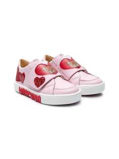 Moschino Kids logo print sneakers