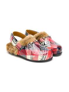 Gucci Kids faux-fur printed slippers