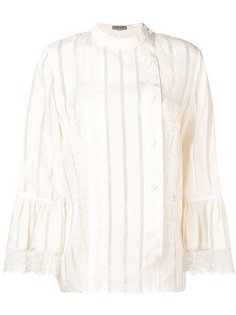Bottega Veneta блузка с кружевной отделкой