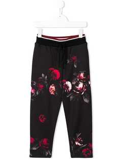 Dolce & Gabbana Kids спортивные брюки с принтом роз