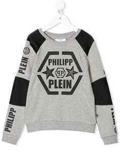 Philipp Plein Junior толстовка с вышитым логотипом