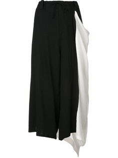 Yohji Yamamoto широкие брюки с драпировкой