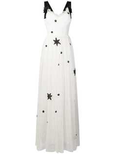 Parlor расклешенное платье с вышитыми звездами