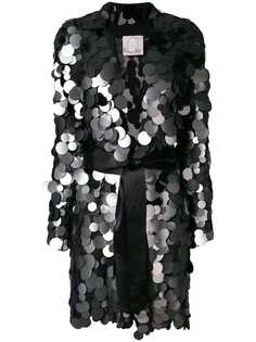 Romeo Gigli X Eggs long embellished belted blazer