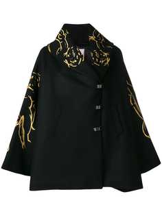 Romeo Gigli X Eggs embroidered cape