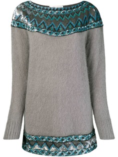 Alberta Ferretti туника с вышивкой