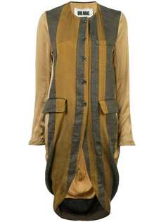 Uma Wang полосатое пальто-рубашка асимметричного кроя