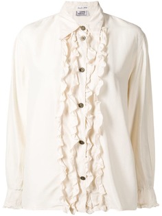 Versace Vintage блузка с оборкой спереди