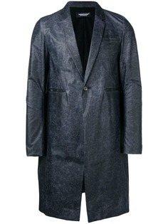 Undercover пальто с покрытием и мраморным узором