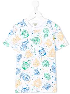 Kenzo Kids футболка с миксом принтом