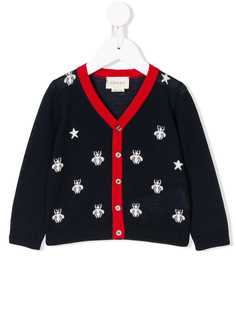 Gucci Kids жаккардовый кардиган с узором