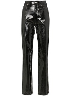 Helmut Lang Straight leg patent leather trousers