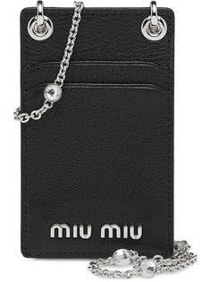 Miu Miu мини-кошелек Madras на цепочке